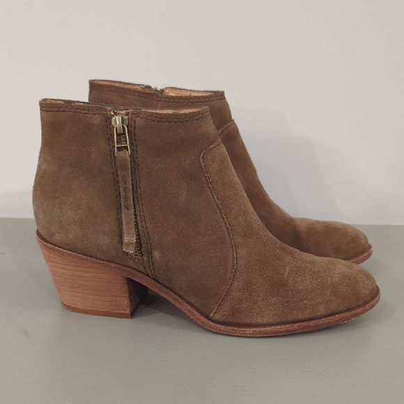 Madewell Janice Boots Brown Suede Ankle Bootie size 9 - Picture 3 of 10